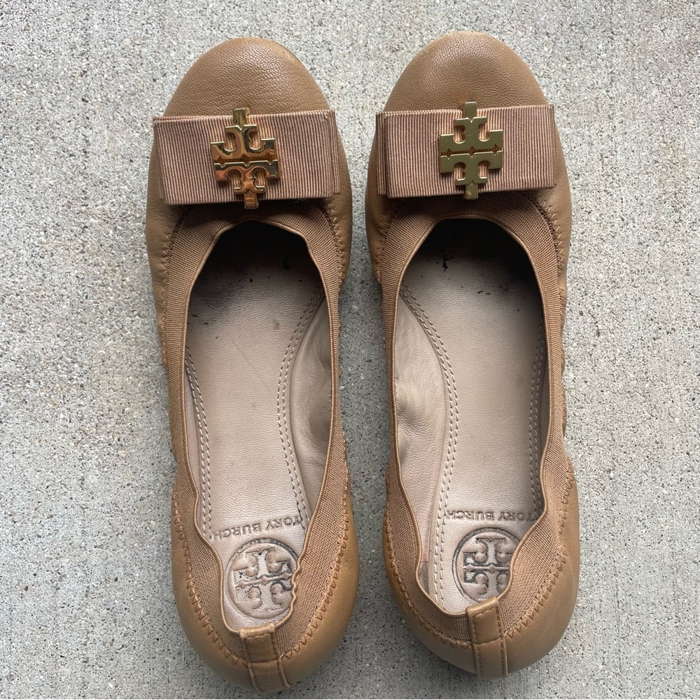 Tory Burch Tan Ballet Flats